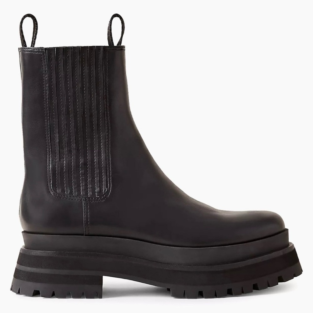 Loeffler Randall Toni Leather Lug Sole Platform Boots